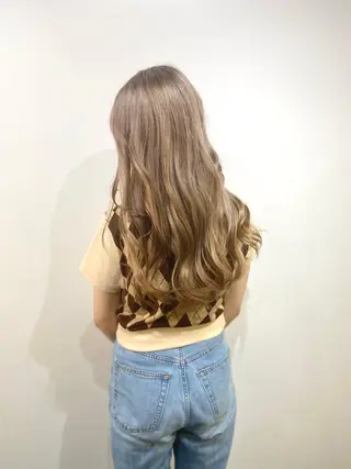 ロング カラー レイヤーカット 赤み消し　店長/大和のヘアスタイル