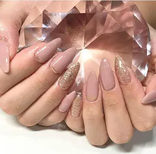 ネイル 渋谷／チップ長さ出し 👑アプレgel-xのネイルデザイン