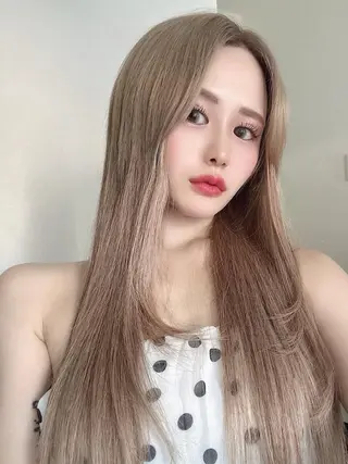 ロング ヘアアレンジ カラー エクステ¥5000 LuciAカラーのヘアスタイル