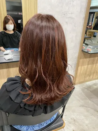 ミディアム カラー 髪質改善/レイヤー カット手塚奨のヘアスタイル