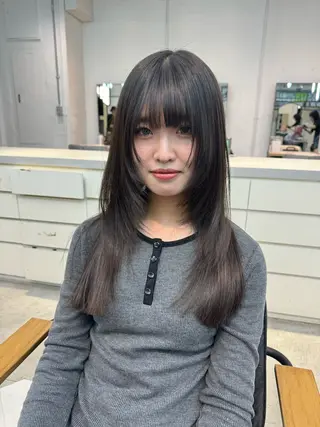 ロング カラー 【似合わせ提案】鈴木 舞のヘアスタイル