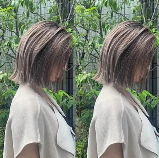 ミディアム カラー 🌿レイヤー/ブリー チ/🌿JINのヘアスタイル