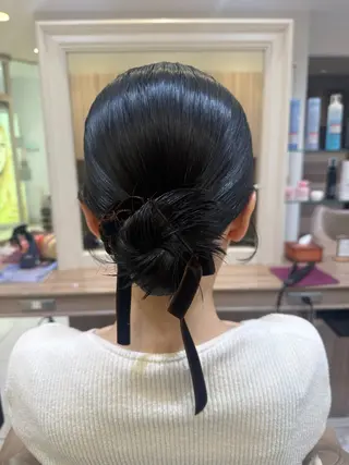 ミディアム ヘアアレンジ 韓国ヘアメイク🎀/ 縮毛矯正✨山本媛香のヘアスタイル