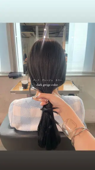 セミロング カラー ヘアアレンジ メンズ キッズ ネイル マツエク・マツパ アイブロウ 透明感カラー・レイヤ ー🎀amika🎀のヘアスタイル