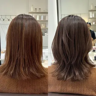 セミロング EIGHT plum TOKIOリミテッドのヘアスタイル