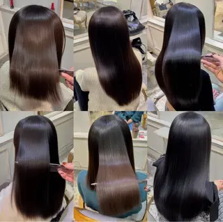 セミロング 美髪矯正 透明感 カラー⭐️ユウキのヘアスタイル