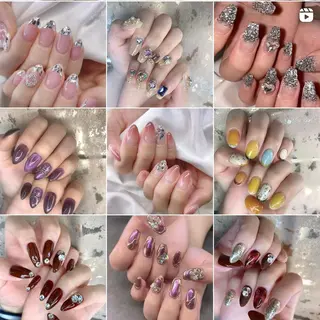 ネイル 渋谷／チップ長さ出し 👑アプレgel-xのネイルデザイン