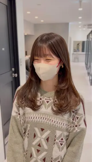 ロング カラー 髪質改善/顔まわり 石原のヘアスタイル