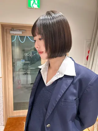 ミディアム カラー ヘアアレンジ トレンドレイヤー カット/mihoのヘアスタイル