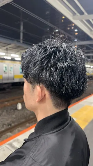 ショート パーマ メンズ 市川透明感カラー &パーマ美容師Kaiのヘアスタイル