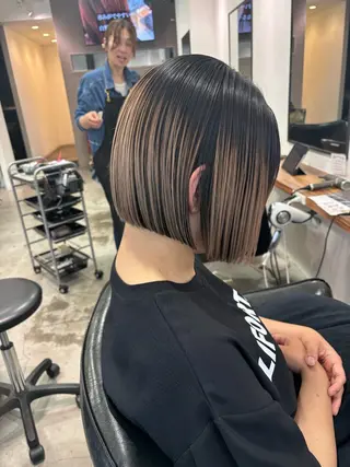 ミディアム カラー stylist 佐藤のヘアスタイル