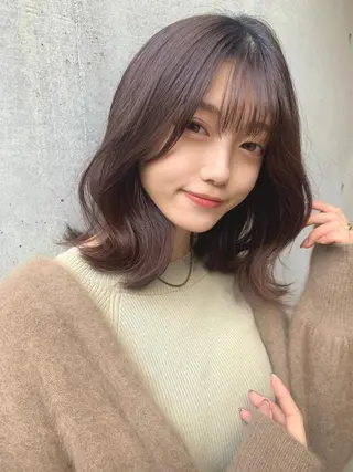 ミディアム カラー 韓国ヘア特化型美容師 カワノマイ🇰🇷のヘアスタイル
