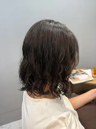 ミディアム パーマ 透明感カラー/パーマ 🌀アオノのヘアスタイル