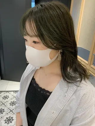 ミディアム カラー チバ タクミのヘアスタイル