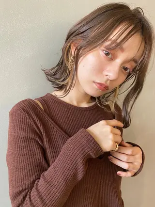 ミディアム 圧倒的な質感🧡 髪質改善/丸山晴菜のヘアスタイル