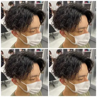 ミディアム パーマ メンズ 👑錦糸町/毛流れ パーマ特化/NORIのヘアスタイル