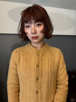 カラー ブリーチなしカラー/ ボブ//おとは🌱のヘアスタイル