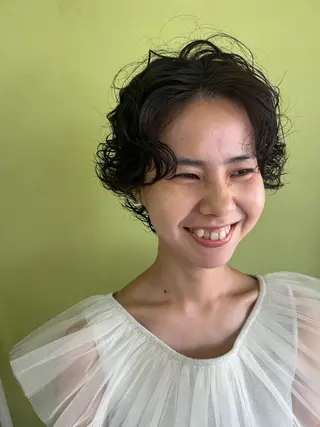 ショート パーマ popi 片岡のヘアスタイル