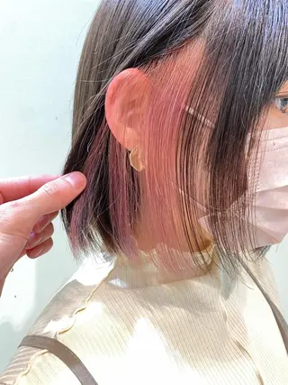 ミディアム カラー ブロンド/ミックス カラー三毛猫Kaiのヘアスタイル