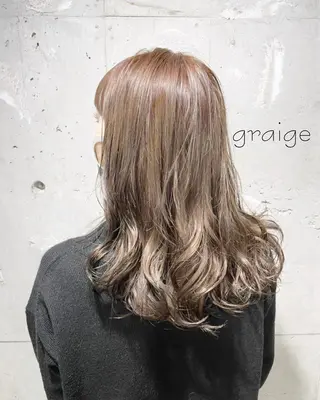 セミロング カラー YU-KA ✂︎Rico.のヘアスタイル