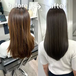 セミロング カラー 髪質改善カラー ショートボブ専門のヘアスタイル