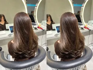 ロング カラー 美髪矯正 レイヤーカット/加納のヘアスタイル