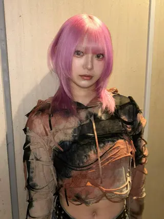 ロング カラー ハイトーン職人 ♡推しカラー♡カイトのヘアスタイル