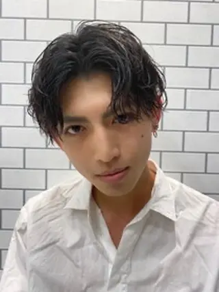 パーマ メンズ 松田記和 モデル募集中のヘアスタイル