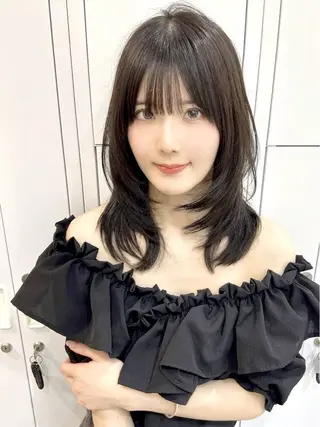 ミディアム カラー 田部 勇斗のヘアスタイル