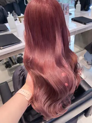 ロング カラー パーマ ヘアアレンジ メンズ キッズ ネイル マツエク・マツパ アイブロウ レイヤー/ダブル カラー/YURINAのヘアスタイル