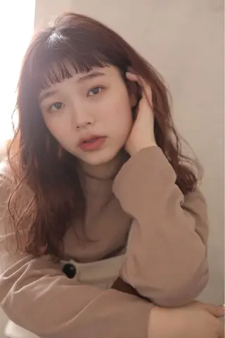 ミディアム カラー 透明感カラー/ボブ あんまみゆのヘアスタイル