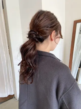 ヘアアレンジ まつ あみのヘアスタイル