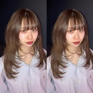 セミロング み うのヘアスタイル