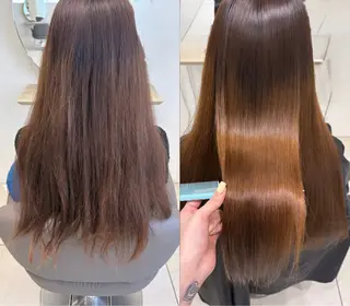 ロング カラー パーマ 似合わせカットカラー りおなのヘアスタイル