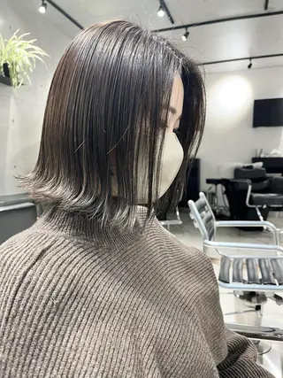 ミディアム カラー パーマ ヘアアレンジ 透明感カラー✂︎ /縮毛矯正/YUKAのヘアスタイル