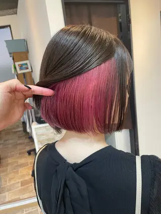 ミディアム カラー YUI/ ブリーチカラー🌷のヘアスタイル
