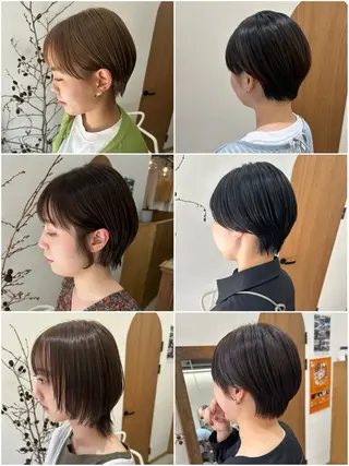 ショート なつめ🐶ショート ベージュカラーのヘアスタイル
