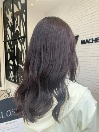 カラー 艶ストレート 口石 ひかるのヘアスタイル