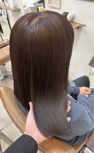 ミディアム カラー 頭皮×髪質改善 透明感カラー💎中村のヘアスタイル