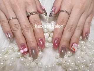 ネイル kao nail マグネット/長さだしのネイルデザイン