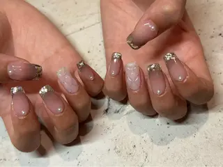 ネイル 韓国/ワンホン/長さ 出しつけ放題🎀のネイルデザイン