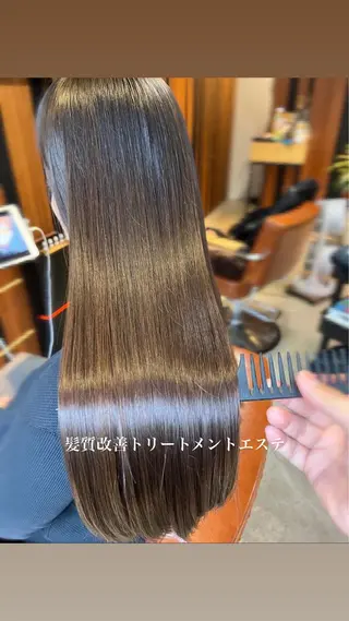 ロング 縮毛矯正&髪質改善 MAILHAIRのヘアスタイル