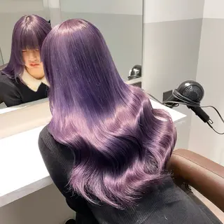 セミロング カラー ヘアアレンジ ブリーチの髪様 MASATOのヘアスタイル