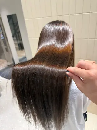 ロング パーマ ヘアアレンジ 縮毛矯正/髪質改善/ ブリーチ毛/木元渓太のヘアスタイル