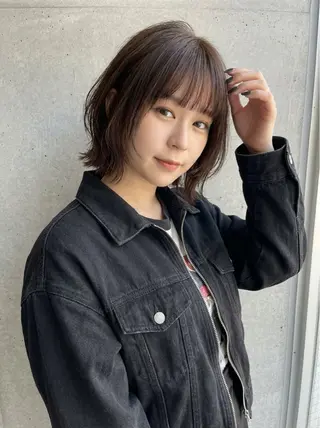 ミディアム カラー 髪質改善/美髪矯正 マネージャー福永のヘアスタイル