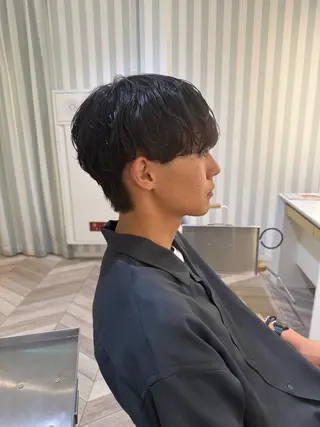 パーマ メンズ レイヤーカット/ 艶カラー🌙Rinoのヘアスタイル