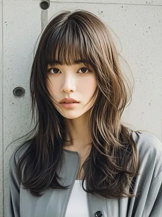 セミロング ウルフカット 811 大阪梅田 ウルフのヘアスタイル