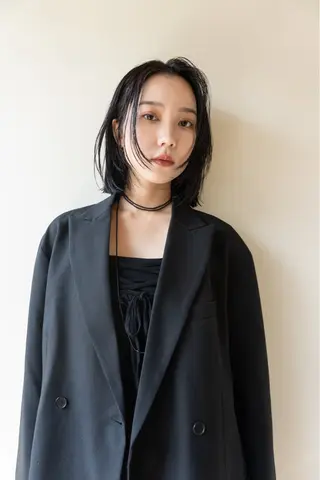 ミディアム カラー レイヤー／パーマ TAKUYAのヘアスタイル