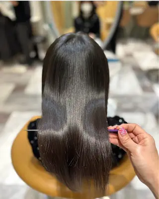 ロング カラー ❤️縮毛矯正❤️ 髪質改善❤️平野実花のヘアスタイル