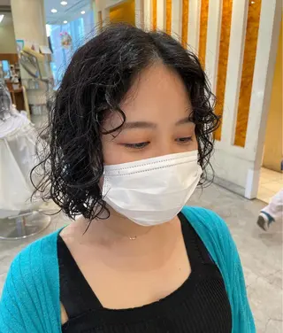 ミディアム パーマ パーマ美容師🌈中村 絢美のヘアスタイル